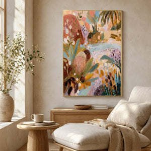 Desert Bloom Abstract Wall Art styled interior scene 5 | OILDECO