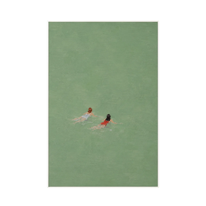 Sea Green Swimmers Wall Art | OILDECO