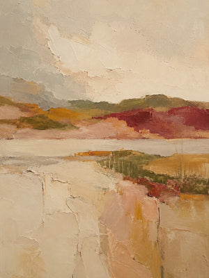 Blush Valley Landscape Wall Art artwork view | OILDECO