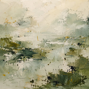 Sage Marsh Abstract Wall Art artwork view | OILDECO