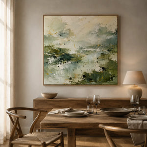 Sage Marsh Abstract Wall Art styled interior scene 5 | OILDECO
