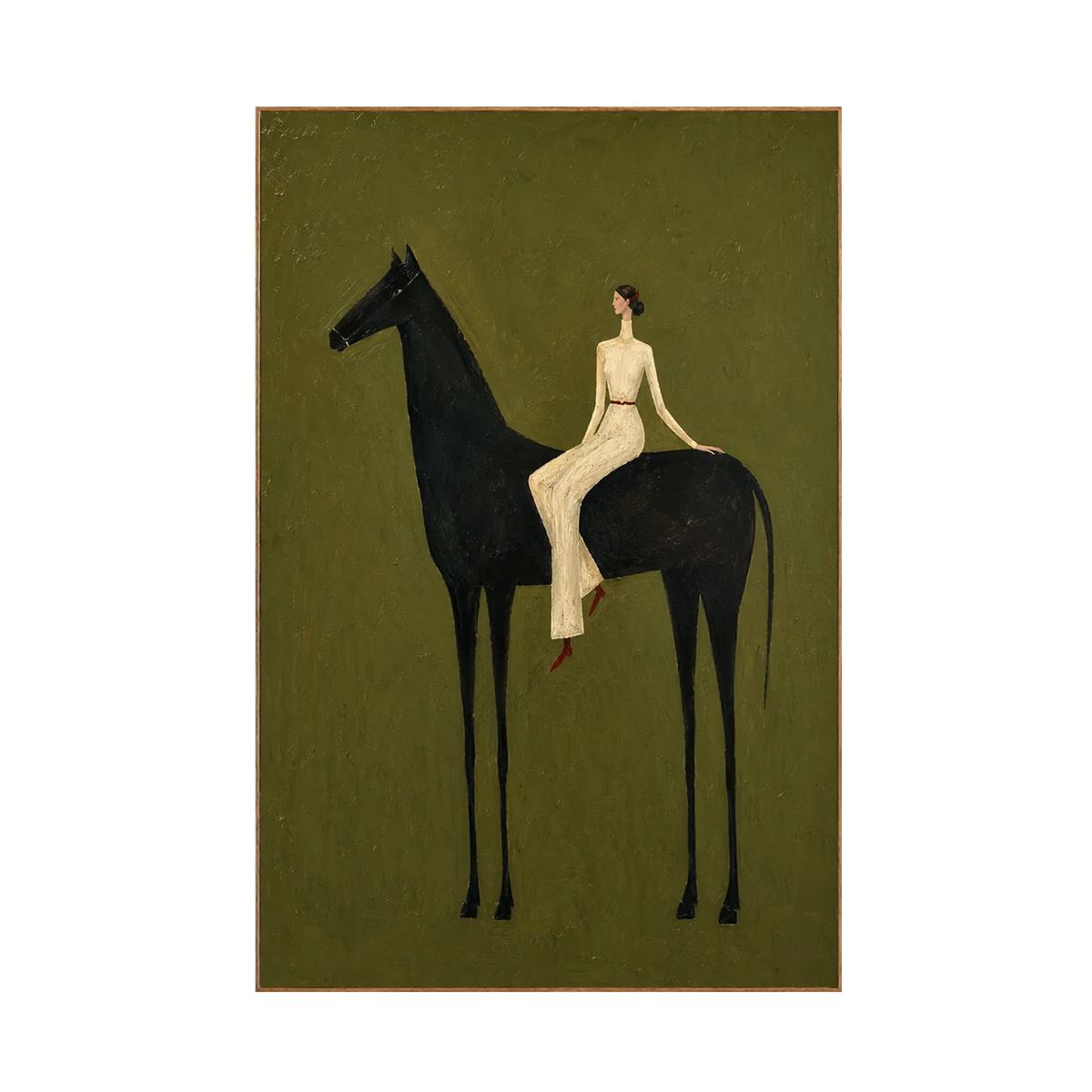 Midnight Horsewoman Figure Wall Art