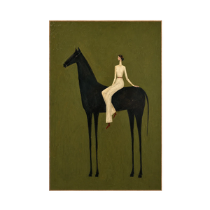 Midnight Horsewoman Figure Wall Art | OILDECO