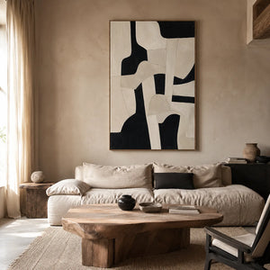 Ivory Forms Abstract Wall Art styled interior scene 2 | OILDECO
