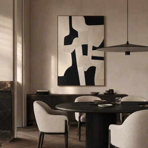 Ivory Forms Abstract Wall Art styled interior scene 3 | OILDECO