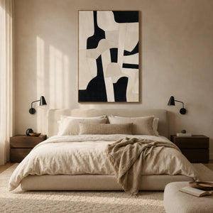 Ivory Forms Abstract Wall Art styled interior scene 4 | OILDECO
