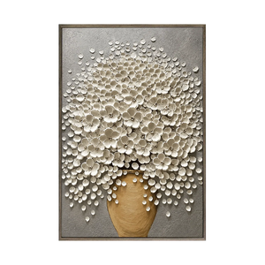 White Blossom Floral Wall Art | Oildeco