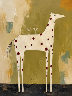 Spotted Horse Figure Wall Art artwork view | OILDECO
