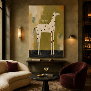 Spotted Horse Figure Wall Art styled interior scene 4 | OILDECO
