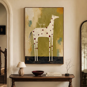 Spotted Horse Figure Wall Art styled interior scene 5 | OILDECO