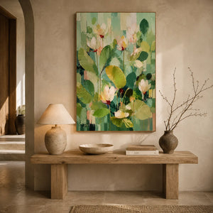 Spring Canopy Floral Wall Art styled interior scene 3 | OILDECO