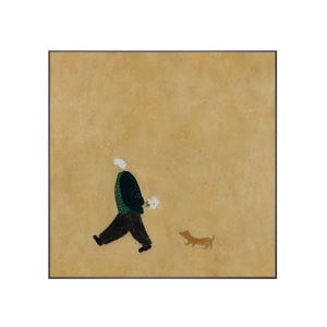 Golden Stroll Figure Wall Art | OILDECO