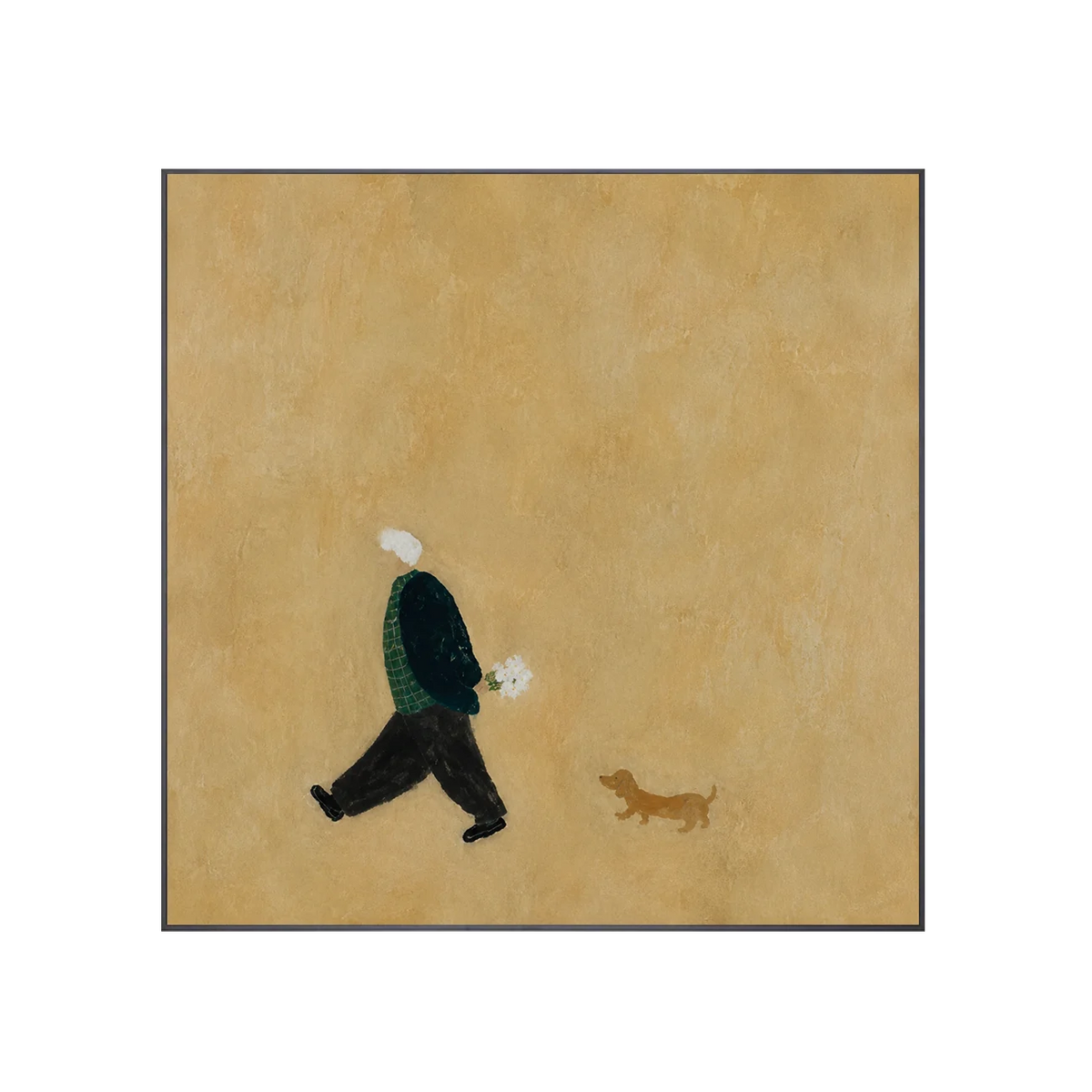 Golden Stroll Figure Wall Art