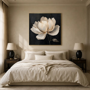 Midnight Magnolia Floral Wall Art styled interior scene 3 | OILDECO