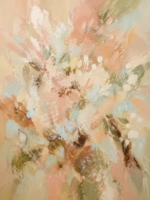 Pastel Bloom Floral Wall Art artwork view | OILDECO
