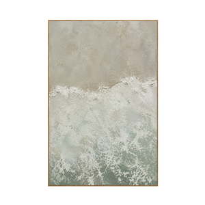 Seafoam Break Textured Wall Art | OILDECO
