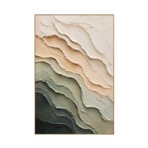 Sage Strata Textured Wall Art | OILDECO