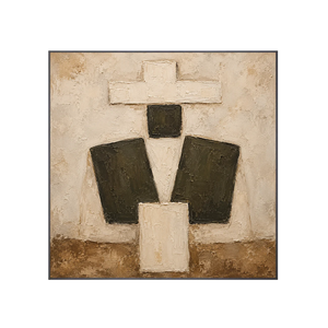 Ivory Totem Abstract Wall Art | OILDECO