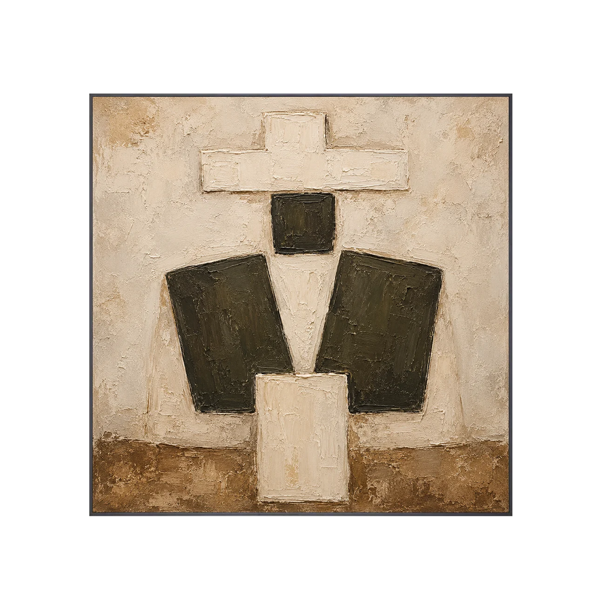 Ivory Totem Abstract Wall Art