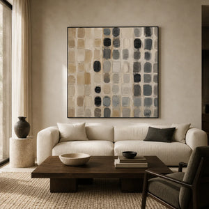 Quiet Matrix Abstract Wall Art styled interior scene 1 | OILDECO
