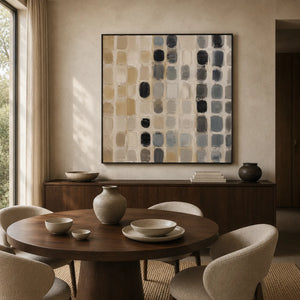 Quiet Matrix Abstract Wall Art styled interior scene 3 | OILDECO