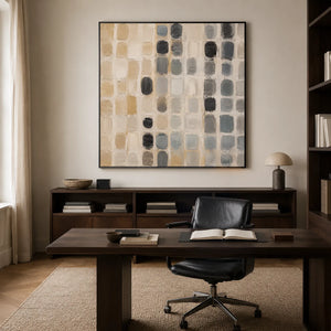 Quiet Matrix Abstract Wall Art styled interior scene 5 | OILDECO
