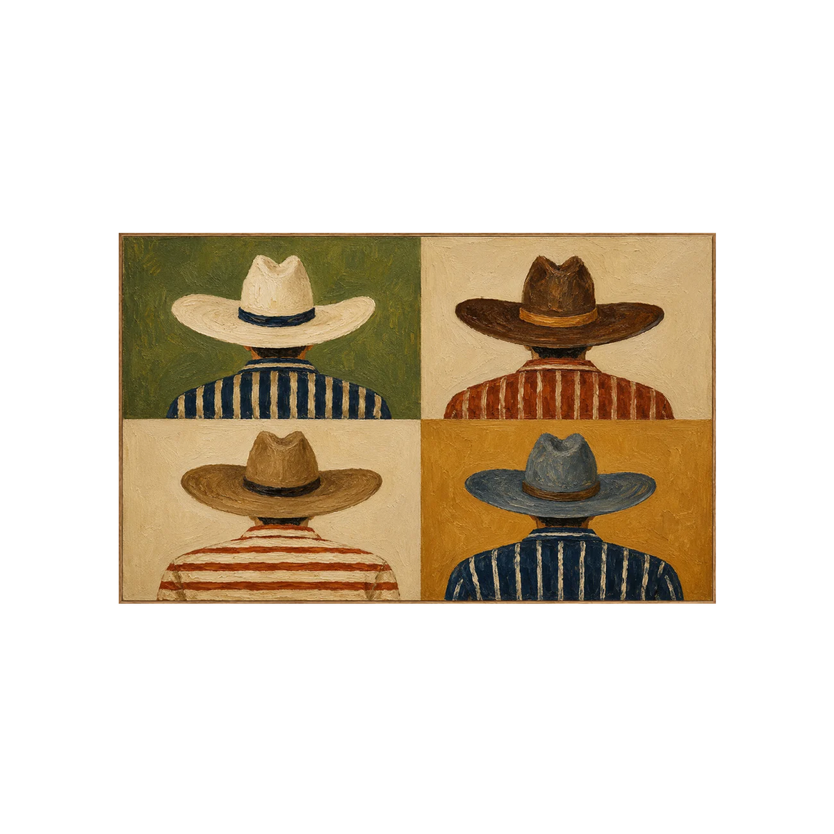 Western Quartet Figure Wall Art