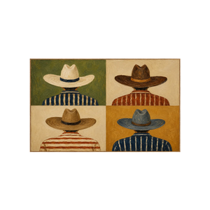 Western Quartet Figure Wall Art | OILDECO