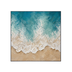 Seafoam Lace Textured Wall Art | OILDECO