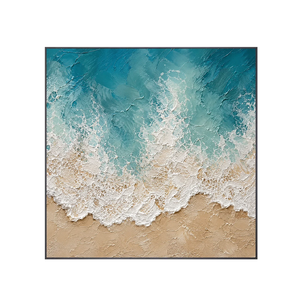 Seafoam Lace Textured Wall Art