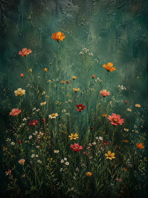 Forest Wildflower Floral Wall Art artwork view | OILDECO