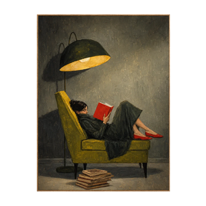 Quiet Reader Figure Wall Art | OILDECO
