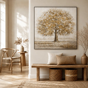 Pearl Blossom Tree Wall Art styled interior scene 1 | OILDECO