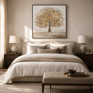 Pearl Blossom Tree Wall Art styled interior scene 4 | OILDECO