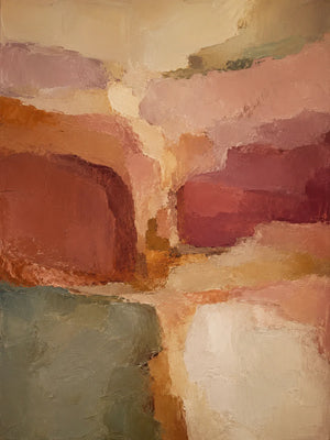 Coral Passage Abstract Wall Art artwork view | OILDECO