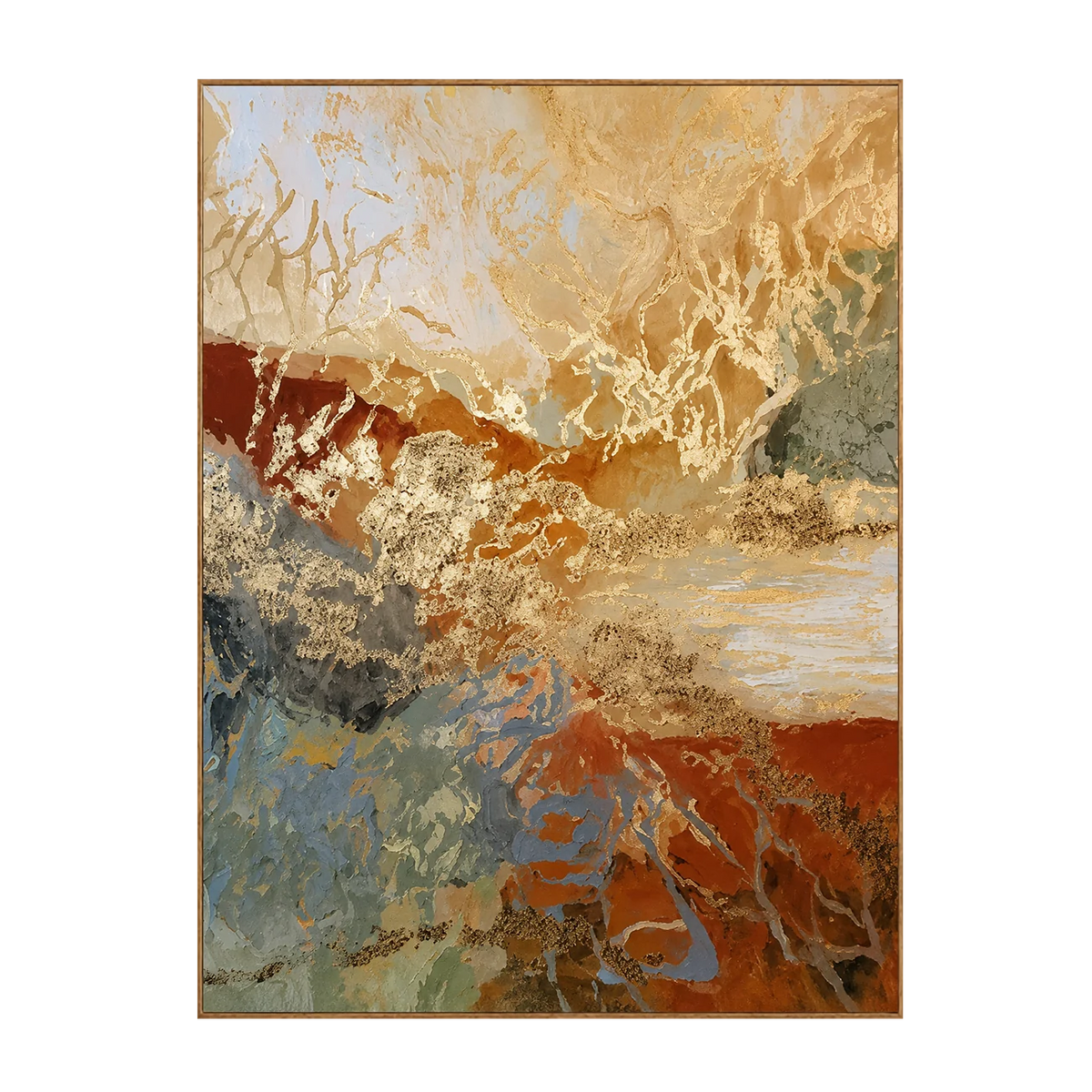 Copper Torrent Abstract Wall Art