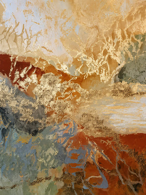 Copper Torrent Abstract Wall Art artwork view | OILDECO