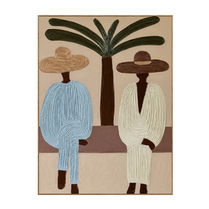 Palm Companions Figure Wall Art | OILDECO