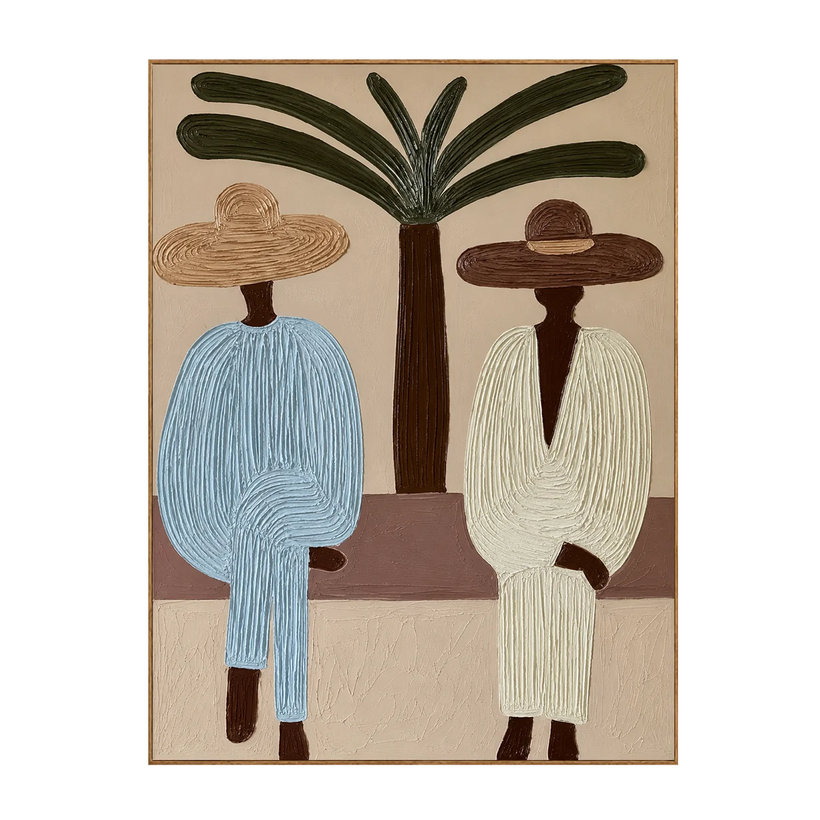 Palm Companions Figure Wall Art | OILDECO