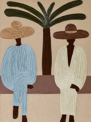 Palm Companions Figure Wall Art artwork view | OILDECO