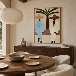 Palm Companions Figure Wall Art styled interior scene 2 | OILDECO