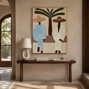 Palm Companions Figure Wall Art styled interior scene 4 | OILDECO
