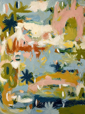 Pastel Thicket Abstract Wall Art artwork view | OILDECO