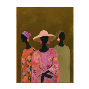 Floral Hat Trio Figure Wall Art | OILDECO