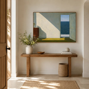 Sea Window Geometric Wall Art styled interior scene 3 | OILDECO