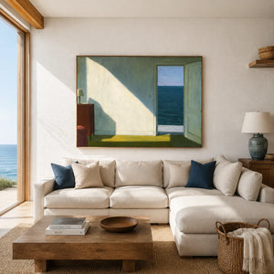 Sea Window Geometric Wall Art styled interior scene 4 | OILDECO