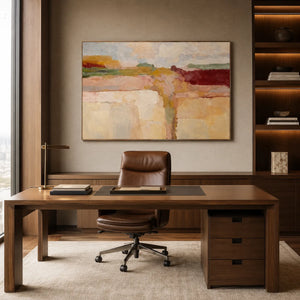 Blush Terraces Abstract Wall Art styled interior scene 4 | OILDECO