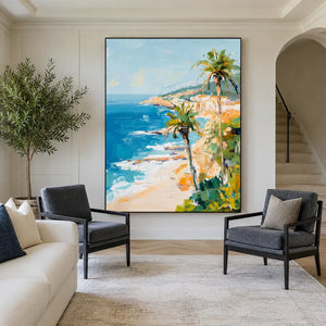 Palm Coast Coastal Wall Art styled interior scene 2 | OILDECO