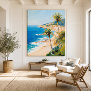 Palm Coast Coastal Wall Art styled interior scene 3 | OILDECO