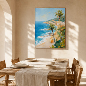 Palm Coast Coastal Wall Art styled interior scene 4 | OILDECO